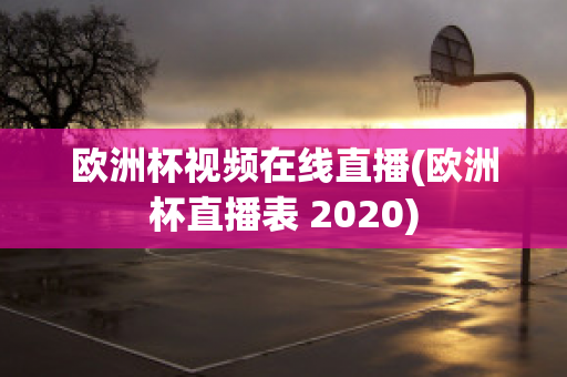 欧洲杯视频在线直播(欧洲杯直播表 2020)