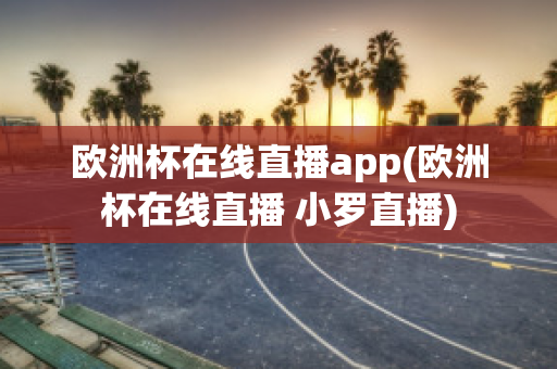 欧洲杯在线直播app(欧洲杯在线直播 小罗直播)