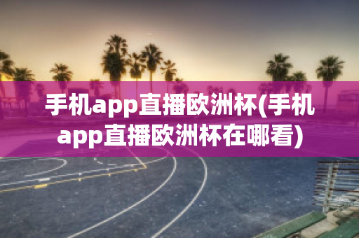 手机app直播欧洲杯(手机app直播欧洲杯在哪看)