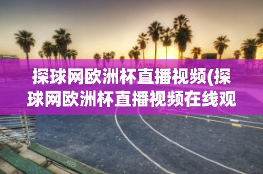 探球网欧洲杯直播视频(探球网欧洲杯直播视频在线观看)