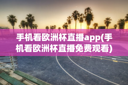 手机看欧洲杯直播app(手机看欧洲杯直播免费观看)