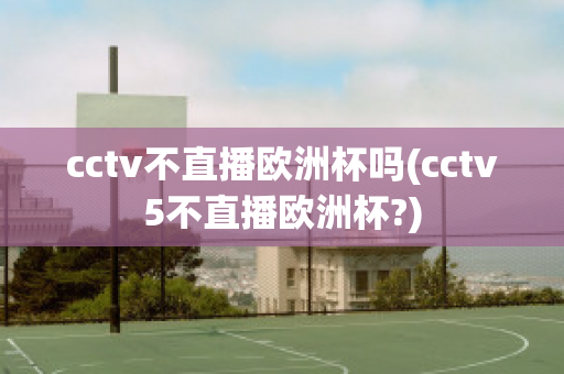 cctv不直播欧洲杯吗(cctv5不直播欧洲杯?)