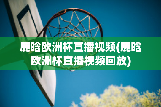 鹿晗欧洲杯直播视频(鹿晗欧洲杯直播视频回放)