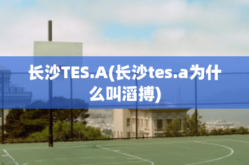 长沙TES.A(长沙tes.a为什么叫滔搏)