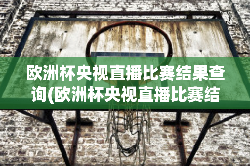 欧洲杯央视直播比赛结果查询(欧洲杯央视直播比赛结果查询表)