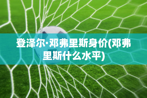 登泽尔·邓弗里斯身价(邓弗里斯什么水平)