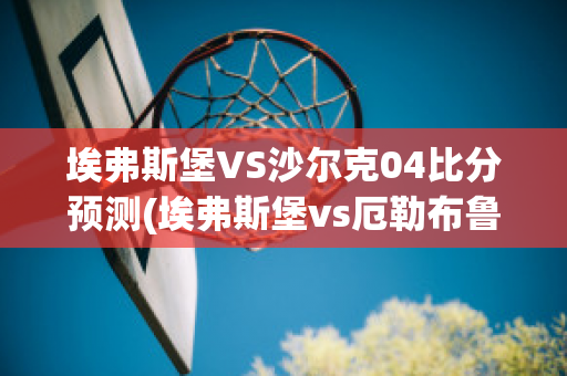 埃弗斯堡VS沙尔克04比分预测(埃弗斯堡vs厄勒布鲁比分)