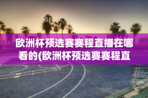 欧洲杯预选赛赛程直播在哪看的(欧洲杯预选赛赛程直播在哪看的到)